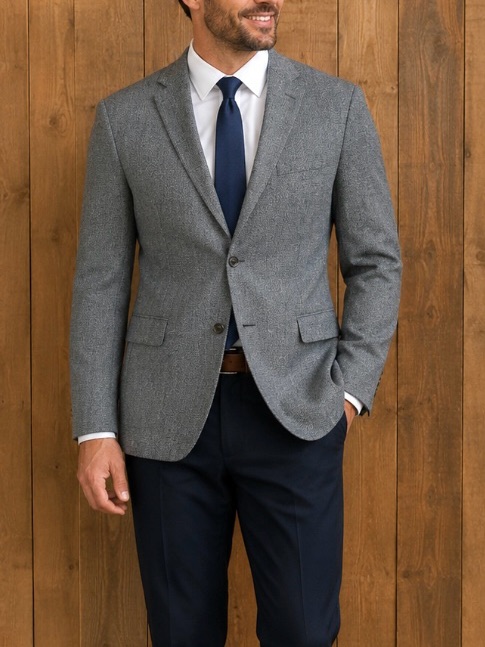 Chaps Slate Blue Textured Sport Coat